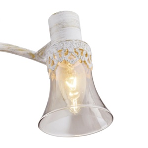 Aplica Valor KL6454, 2xE14, alb antic + fumuriu, metal + sticla, stil vintage, Klausen [4]- savelectro.ro