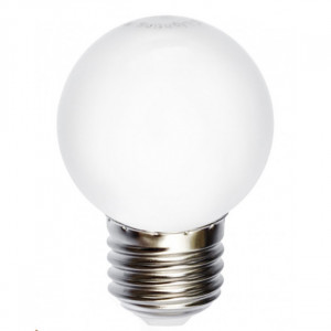 Bec led 1W (10W) RGB, E27, 40lm, multicolor, opal, Spectrum [2]- savelectro.ro