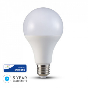 Bec led 20W (150W) cip Samsung, 5 ani garantie, E27, 2452 lm, lumina calda, V-TAC [2]- savelectro.ro