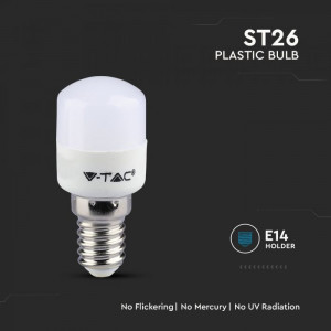 Bec LED 2W(18W) V-TAC T26, E14, 180 lm, lumina rece (6500 K), clasa energetica G [4]- savelectro.ro