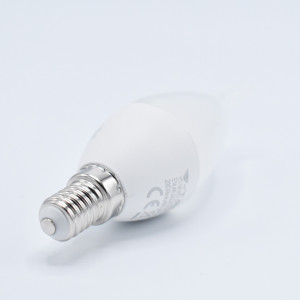 Bec LED flacara 4W (30W), E14, C37T, 320 lm, lumina calda (2700K), opal, V-TAC