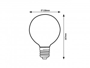 Bec LED 4W Rabalux, dulie E27, 30 lm, lumina calda(1800K), forma G130 [2]- savelectro.ro