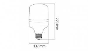 Bec LED 50W(400W) Horoz, T140, E27, 5350 lm, lumina calda (3000K), clasa energetica F [2]- savelectro.ro