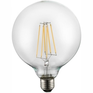 Becuri cu LED, Bec LED 8.5W, E27, 1000 lm, Globo, lumina calda (3000 K), transparent, clasa energetica E - savelectro.ro