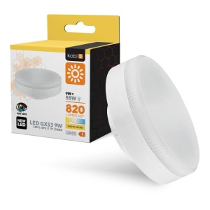 Becuri cu LED, Bec LED GX53, 9W, 820lm, lumina calda (3000K), Kobi - savelectro.ro