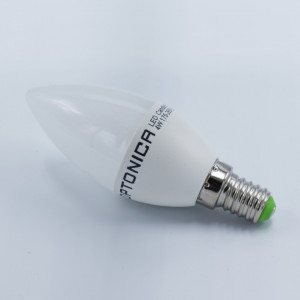 Bec led lumanare 4W (25W), E14, 320lm, lumina rece (6000K), opal, Optonica
