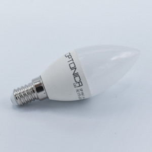 Bec led lumanare 6W (32W), E14, 480lm, lumina neutra (4500K), opal, Optonica