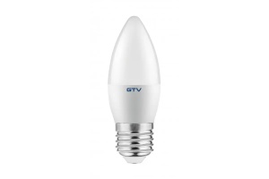 Becuri LED E27, Bec LED lumanare GTV, E27, 3W(26W), 260 lm, lumina rece (6400K), clasa energetica F - savelectro.ro