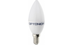 Becuri LED E14, Bec LED lumanare Optonica, 3.7W, E14, C37, 320 lm, lumina rece (6000 K), IP20, clasa energetica F - savelectro.ro