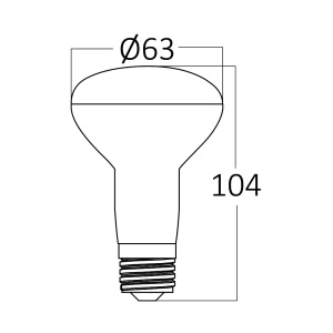 Bec led R63 9W (60W) Braytron, E27, 830 lm, lumina calda(3000K), clasa energetica F [4]- savelectro.ro