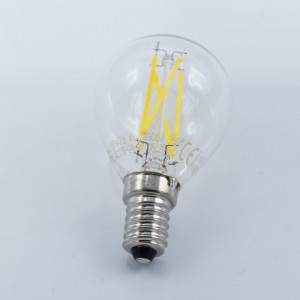 Bec led sferic Vintage filament 4W (32W), E14, G45, 400lm, lumina neutra (4500K), clar, Optonica