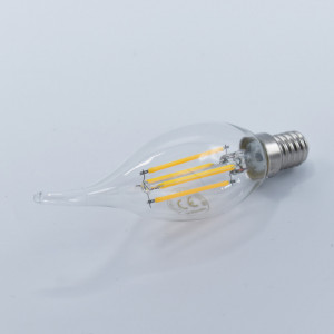 Bec led flacara Vintage filament 4W (38W), E14, 440lm, lumina calda (2700K), clar, Braytron