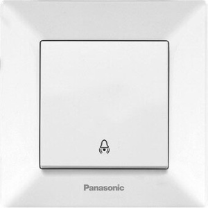 Prize si intrerupatoare Panasonic, Buton sonerie simbol clopotel Arkedia Panasonic, ST, alb - savelectro.ro
