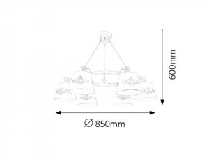 Candelabru Anna, metal, alb mat, 6 becuri, dulie E14, 2235, Rabalux [3]- savelectro.ro
