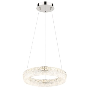 Candelabru LED Laurel 24W, 2200 lm, lumina calda/neutra/rece, cristale, Ø40 cm, telecomanda, dimabil, crom, Globo Lighting [11]- savelectro.ro