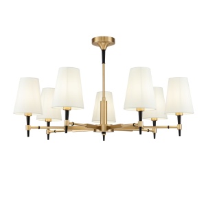 Corpuri de iluminat, Candelabru Zaragoza H001CL-07BS, 7xE14, arama+alb, IP20, Maytoni - savelectro.ro