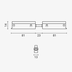 Conector drept pentru sina magnetica M15, negru, Optonica [2]- savelectro.ro