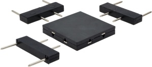 Conector T pentru sina magnetica mini MM30, negru, Optonica [1]- savelectro.ro
