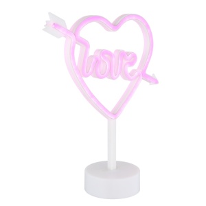 Decoratiune LED Armor Love 2W, lumina roz, forma inima, IP20, alb mat, Globo Lighting [8]- savelectro.ro