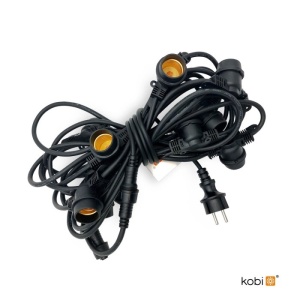 Ghirlanda luminoasa Mimosa, 10 becuri, 10 metri, dulie E27, fara becuri, protectie IP44 [6]- savelectro.ro