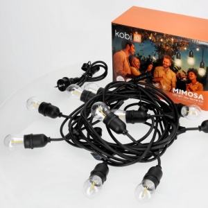 Ghirlanda luminoasa Mimosa, 10 becuri 1W incluse, 10 metri, dulie E27, protectie IP44 [3]- savelectro.ro