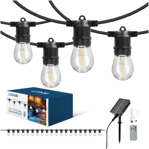 Ghirlande luminoase, Ghirlanda solara LED STARLIGHT NEO, 10m, 20xE27, telecomanda, Kobi - savelectro.ro