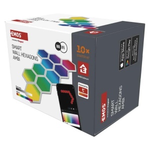 Kit lumină smart GoSmart Hexagon 10 panouri, 19W, RGBIC, WiFi [8]- savelectro.ro