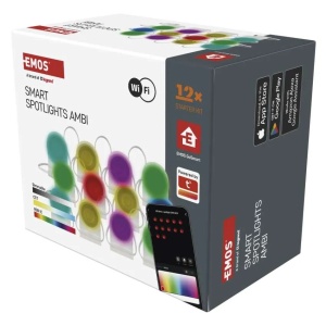 Kit Starter GoSmart 12 spoturi LED, 255 cm, 7 W, RGBIC + CCT, WiFi [8]- savelectro.ro