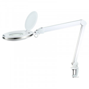 Lampa de birou LED Rebel NAR0465-2, cu lupa, cu clema, 10W, 730lm, lumina rece, Rebel [1]- savelectro.ro