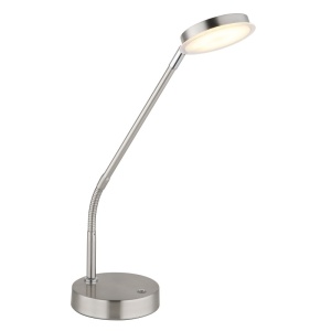 Lampa de birou LED Silvio 6.5W, lumina calda/neutra, 350 lm, IP20, dimabila, nichel mat, Globo Lighting