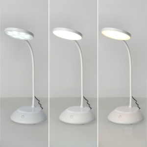 Lampa de birou LED Visua, 5W, temperatura de culoare ajustabila, plastic, alba, Kobi [4]- savelectro.ro