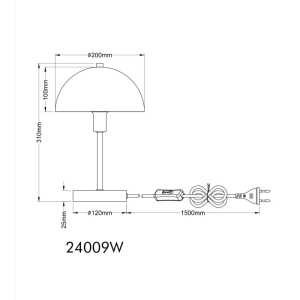 Lampa de masa Atoma I 1xE14, IP20, alba mat, Globo Lighting [8]- savelectro.ro