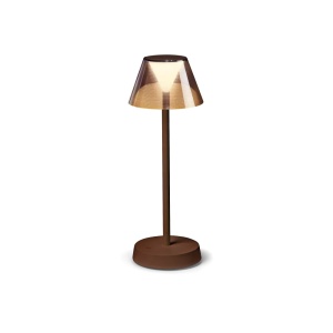 Lampi de birou si veioze, Lampa de masa LED exterior Lolita, 1.8W, 60lm, lumina calda (3000 K), IP54, dimabila, cafenie, Ideal Lux - savelectro.ro