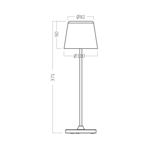 Lampa de masa LED reincarcabila 3W, 300lm, lumina calda (3000 K), alba, Braytron [5]- savelectro.ro