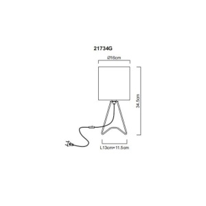 Lampa de masa Tamian 1xE14, IP20, gri, Globo Lighting [7]- savelectro.ro