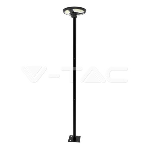 Lampa solara de gradina LED 7.5W, lumina neutra (4000 K), senzor miscare, panou solar, IP65, neagra, V-TAC [1]- savelectro.ro