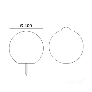 Lampa Solara tip minge, RGBW, diametru 40cm, cu telecomanda, Kobi [2]- savelectro.ro