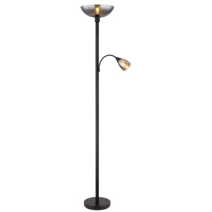 Lampadare, Lampadar Blade 1xE27 + 1xE14, lampa de citit, IP20, negru mat, Globo Lighting - savelectro.ro