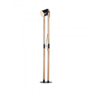 Lampadar BR-BV02-00014, cu intrerupator, 1xE27, negru+natural, IP20, Braytron [1]- savelectro.ro