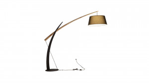 Lampadare, Lampadar Gallant 107006, cu intrerupator, 1xE27, negru+maro, IP20, Klausen - savelectro.ro