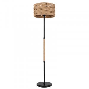 Lampadar Halia 15679S, cu intrerupator, 1xE27, negru mat+maro, IP20, Globo [2]- savelectro.ro