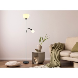 Lampadar Hinton 1xE27 + 1xE14, cu lampa de citit, IP20, negru mat, Globo Lighting [8]- savelectro.ro