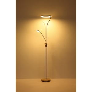 Lampadar LED Ebro, 24W, 2100 lm, lumina calda (3000 K), dimabil, nisipiu+alb, Globo Lighting [10]- savelectro.ro