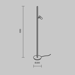 Lampadar Thin, 14W, lumina calda (3000K), alama, Maytoni [8]- savelectro.ro