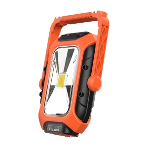 Lanterna LED 16W, 500lm, lumina neutra, IP43, acumulator + retea, 5.5h, Negru-Portocaliu [4]- savelectro.ro
