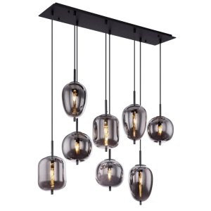 Lustra Blacky, 8xE14, IP20, negru/fumuriu, Globo Lighting
