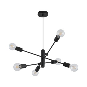 Lustra BR-BV04-00044, 6xE27, neagra, IP20, Braytron [3]- savelectro.ro