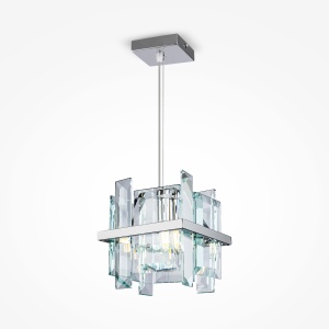 Lustra Cerezo MOD201PL-01N, 1xE14, crom+transparenta, IP20, Maytoni [1]- savelectro.ro