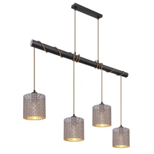 Lustre, Lustra Cindy, 4xE27, IP20, neagra, Globo Lighting - savelectro.ro