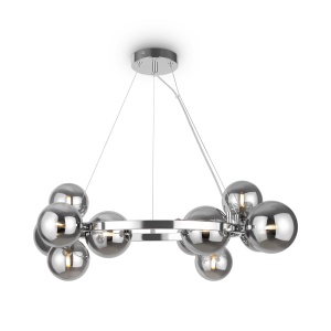 Lustre, Lustra Dallas MOD545PL-11CH, 11xG9, crom+fumurie, IP20, Maytoni - savelectro.ro